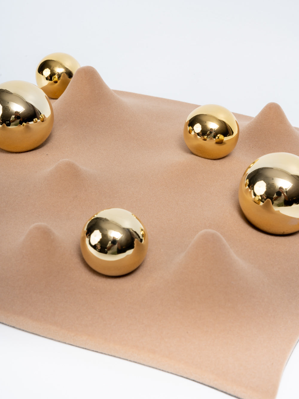 Dune Terrain with Gold Accent Spheres