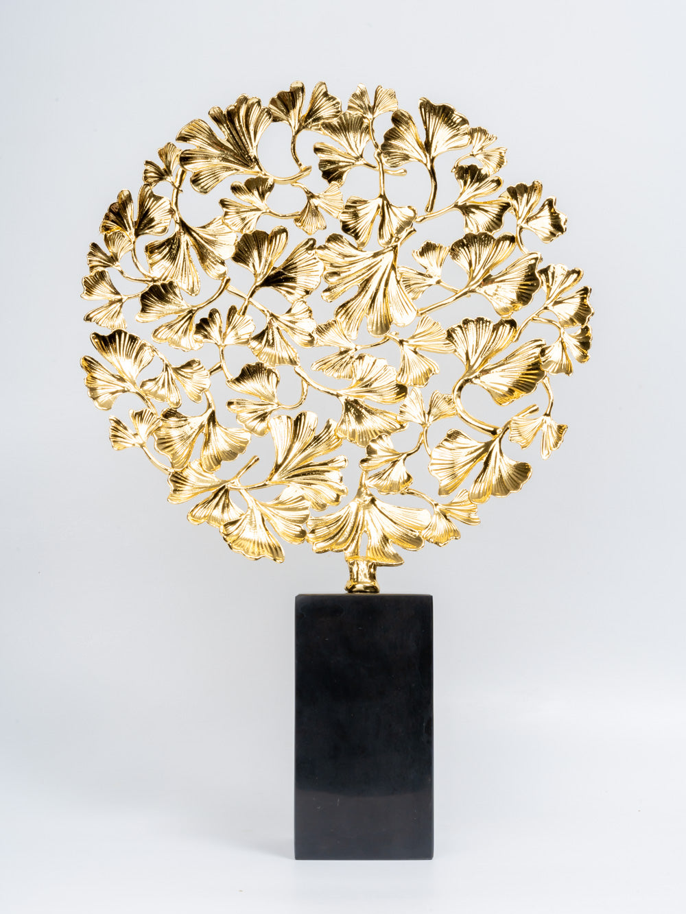 Luxe Golden Ginko Leaf Art Sculpture Broad (Single)