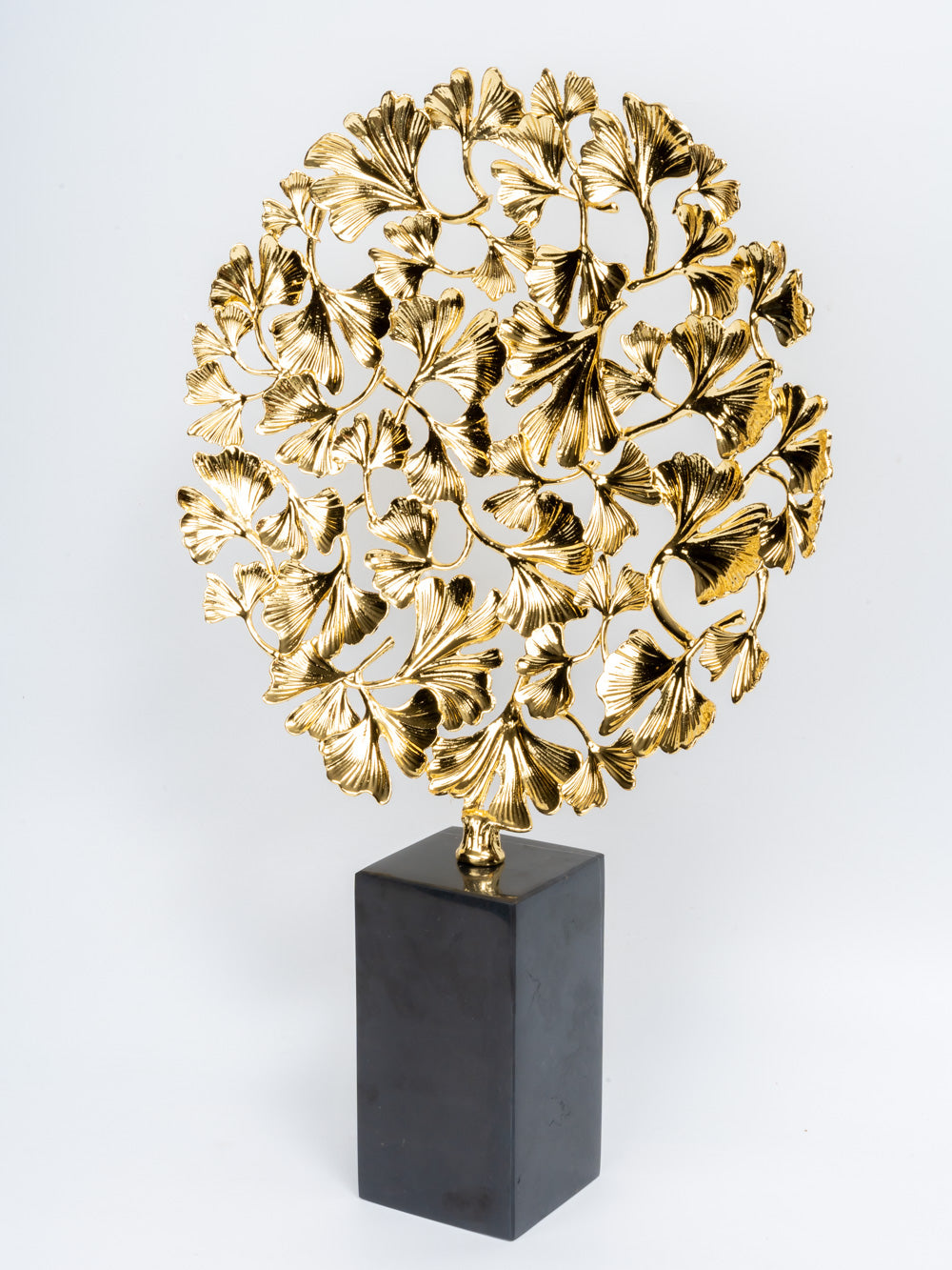 Luxe Golden Ginko Leaf Art Sculpture Broad (Single)