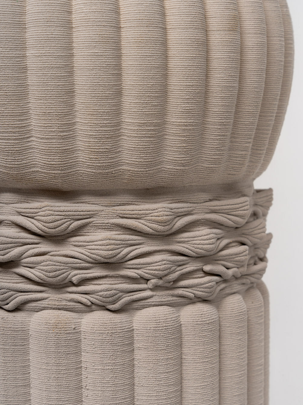 Coco Pod Tall Grey Ceramic Vase