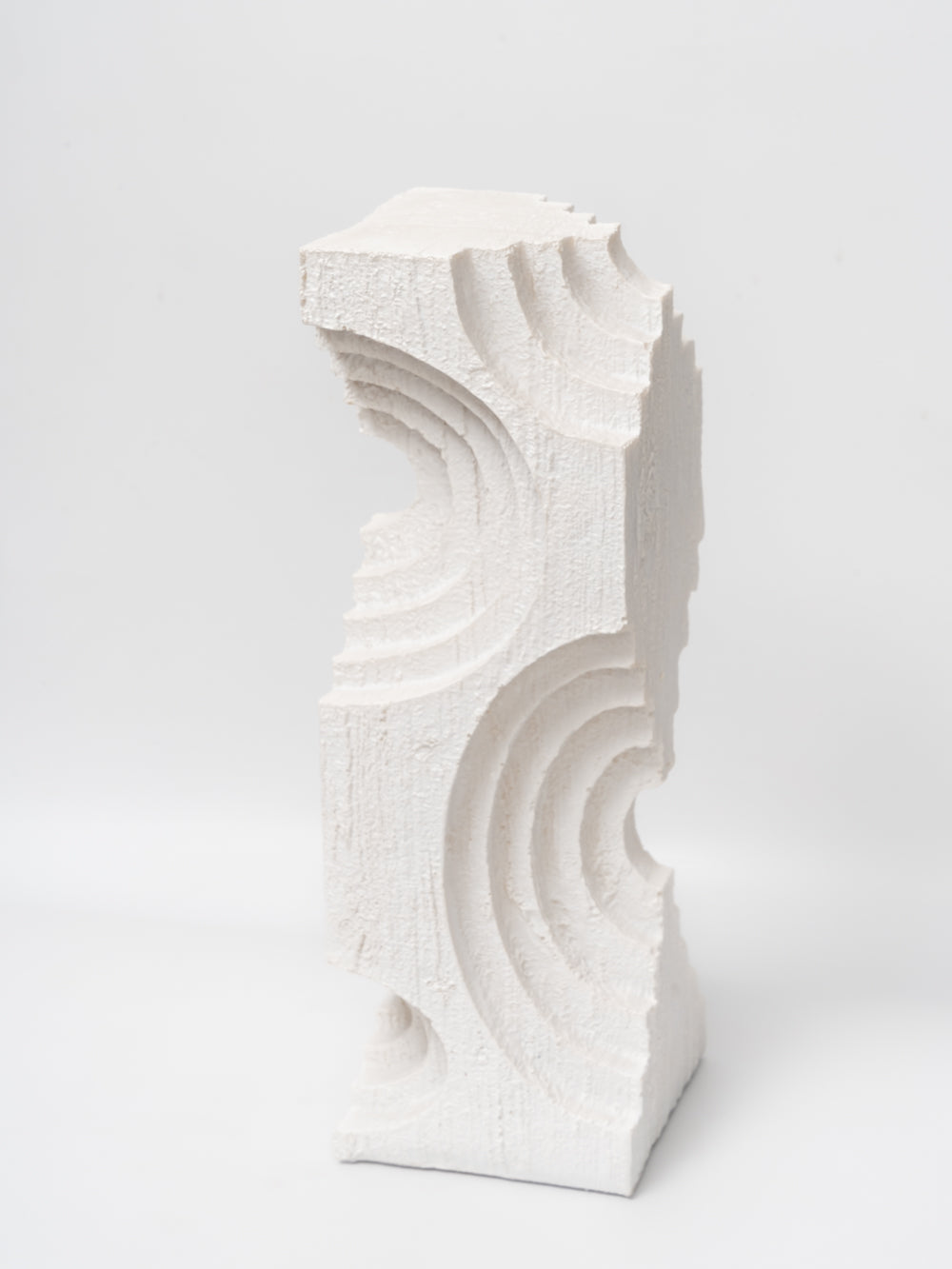 Luxe White Crest Abstract Sculpture