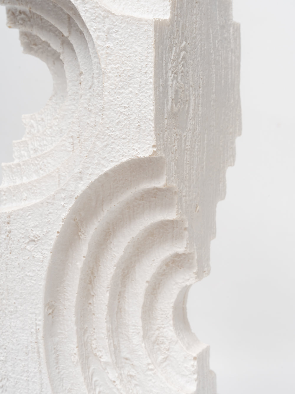 Luxe White Crest Abstract Sculpture