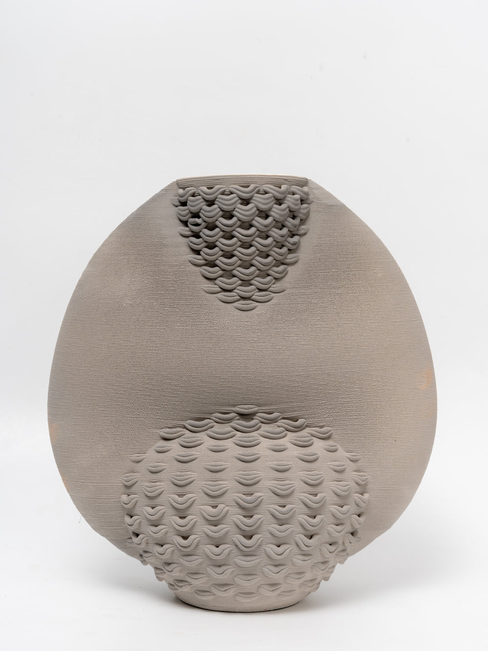Bees Nest Grey Textured Ceramic Vase