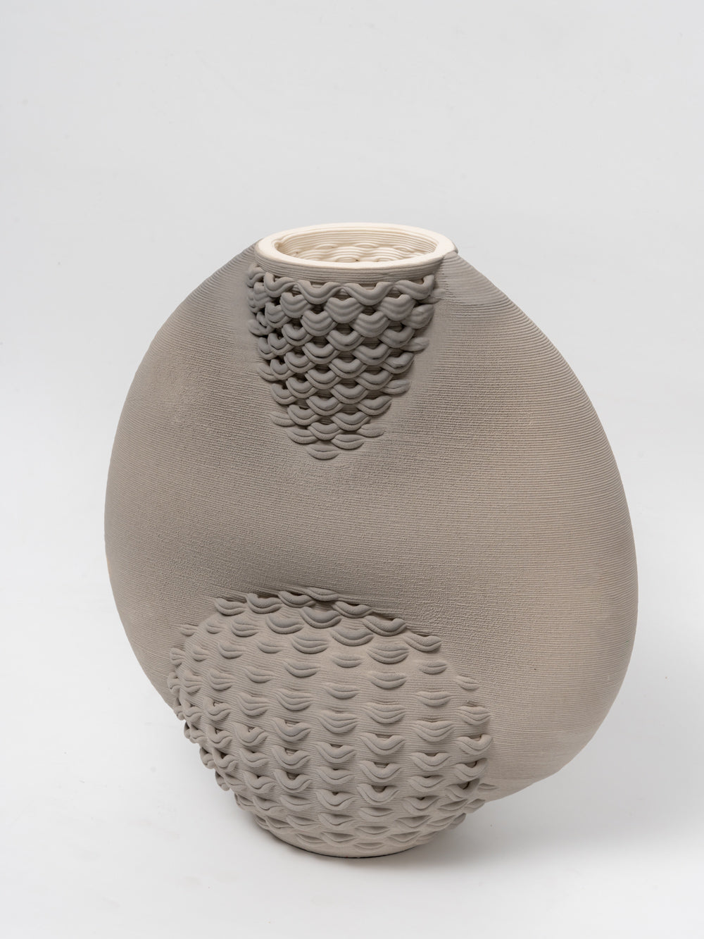 Bees Nest Grey Textured Ceramic Vase