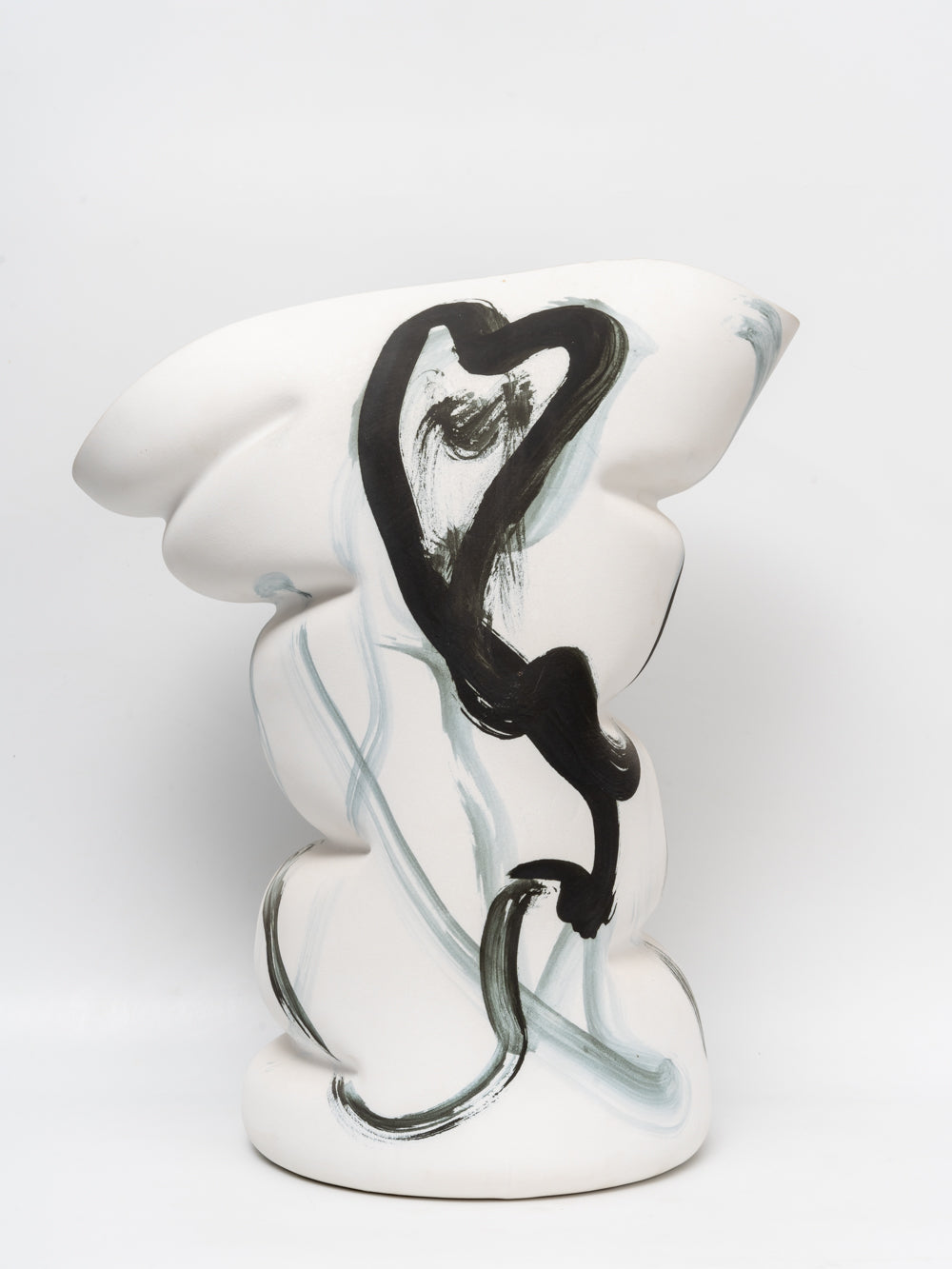 Abstract Bust Sculpt Hand-Painted Ceramic Vase