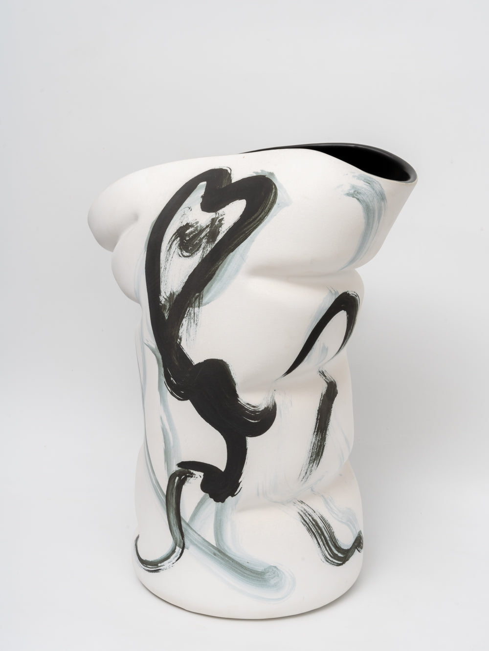 Abstract Bust Sculpt Hand-Painted Ceramic Vase