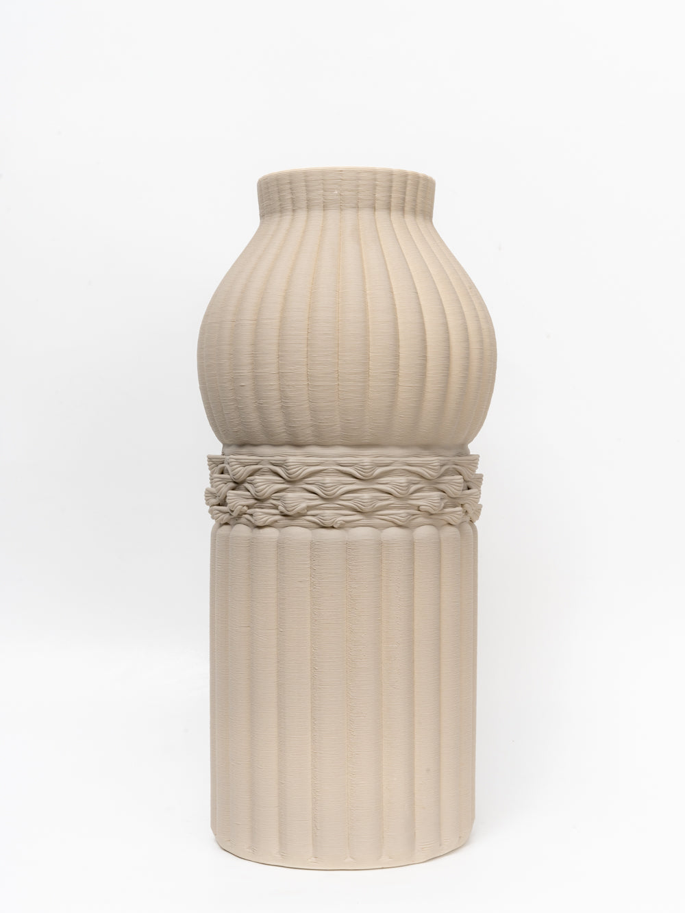 Coco Pod Tall Grey Ceramic Vase