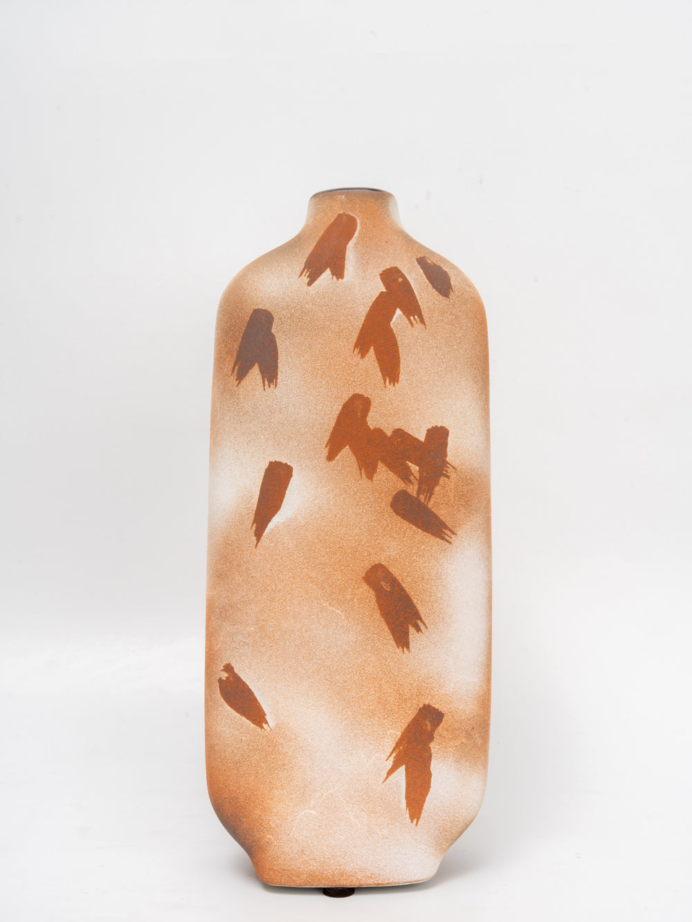 Terra Brushstroke Ceramic Tall Vase Set