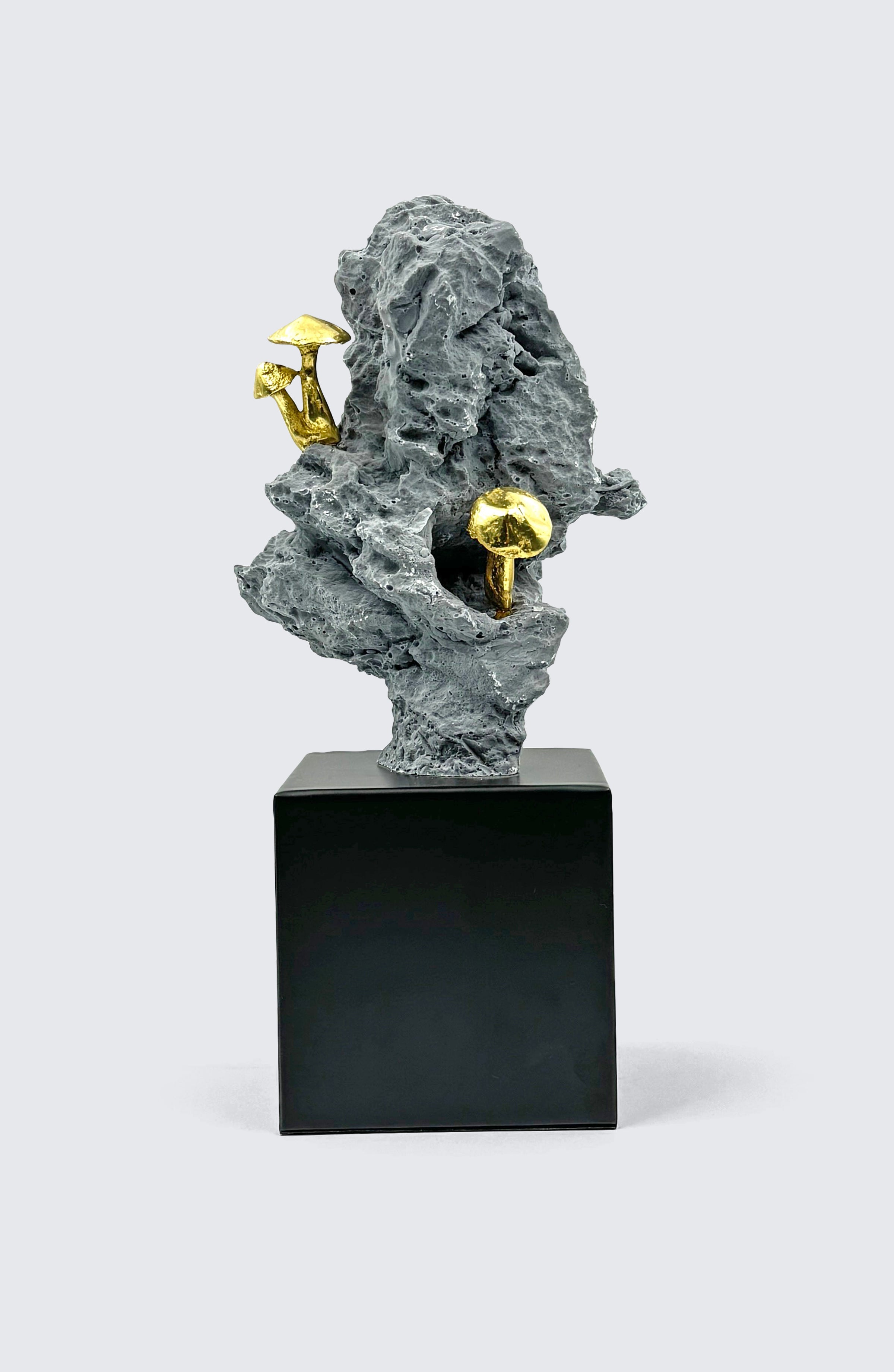 Shroom Rock Small Crystal Metal Merge Decor Object