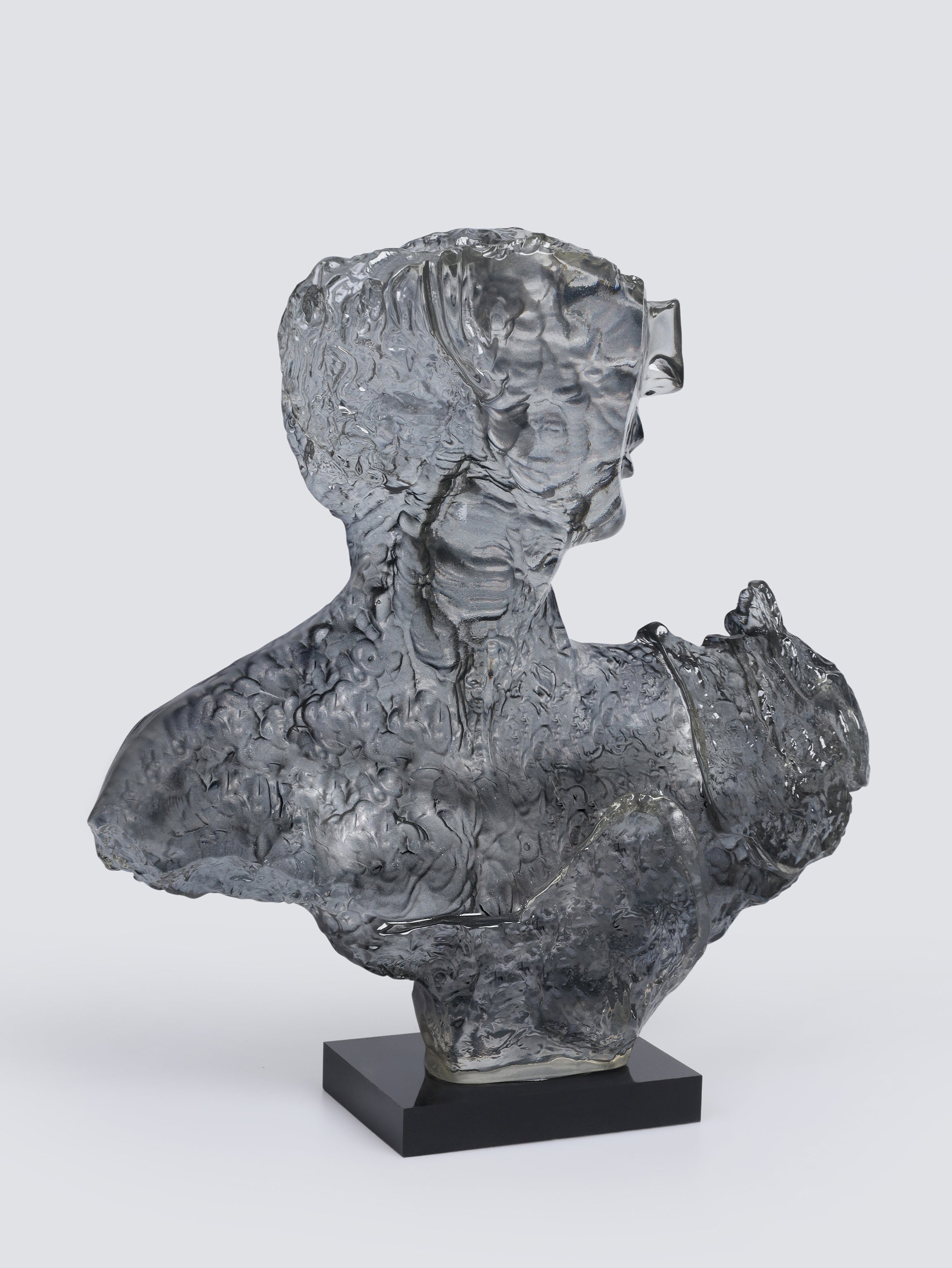 Distort Glass Bust Resin Black Classic Bust Sculpts Decor Object