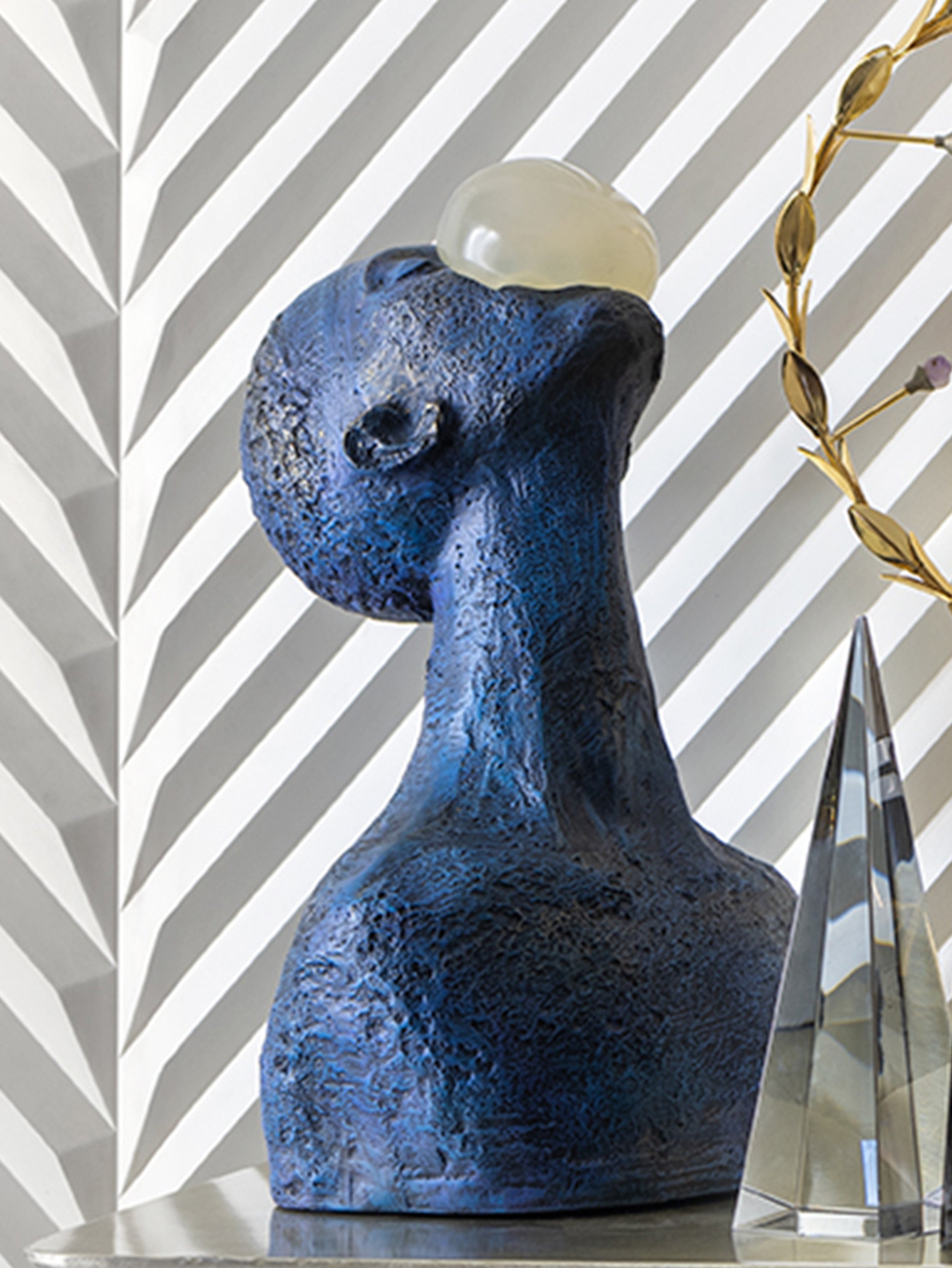 Gulp ball Sculpt Blue Classic Bust Sculpts Decor Object