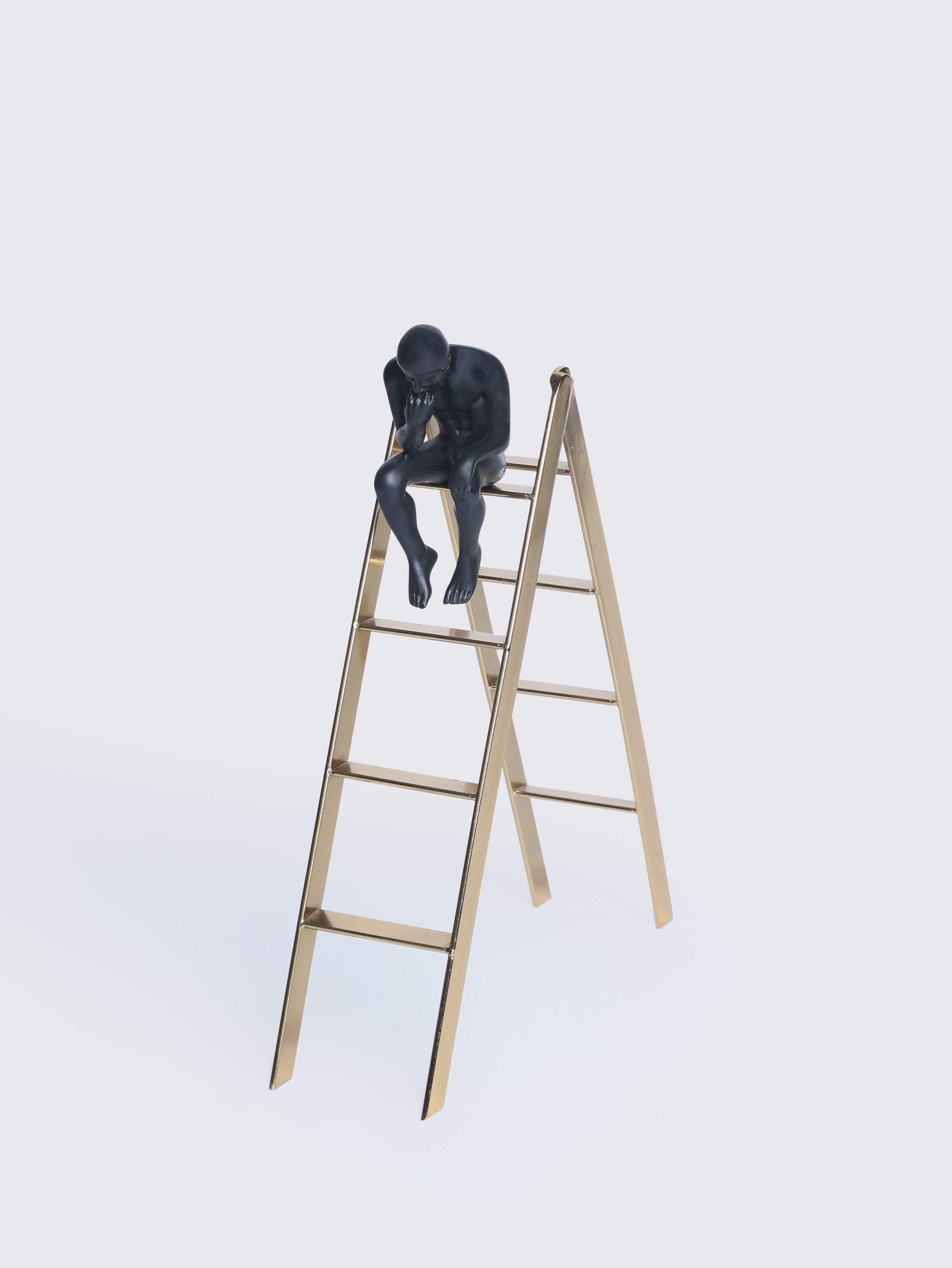 Man On Ladder Novelty Sculptures Decor Object