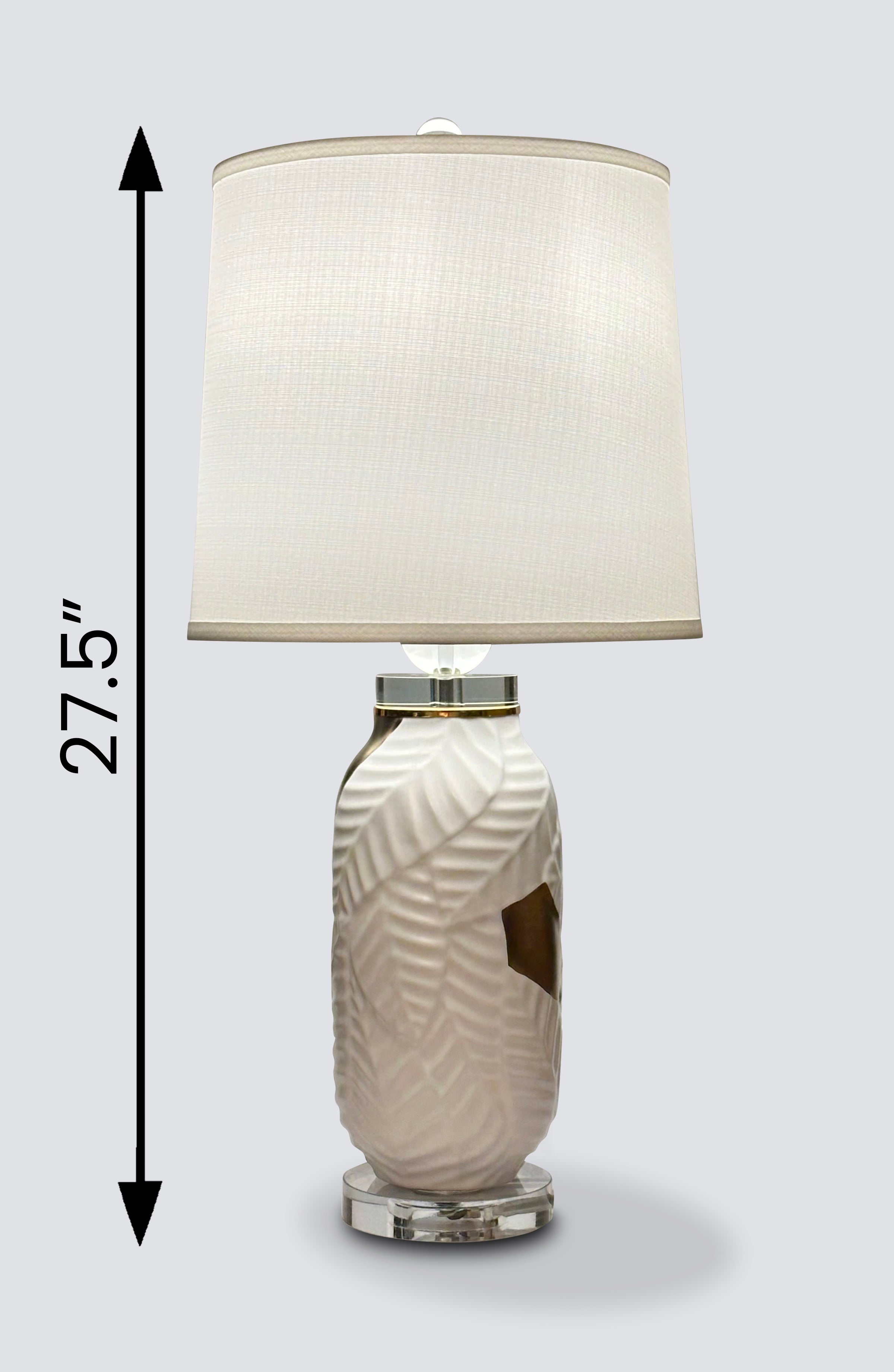 Aiden 20" Black Leaf Texture Ceramic Table Lamp