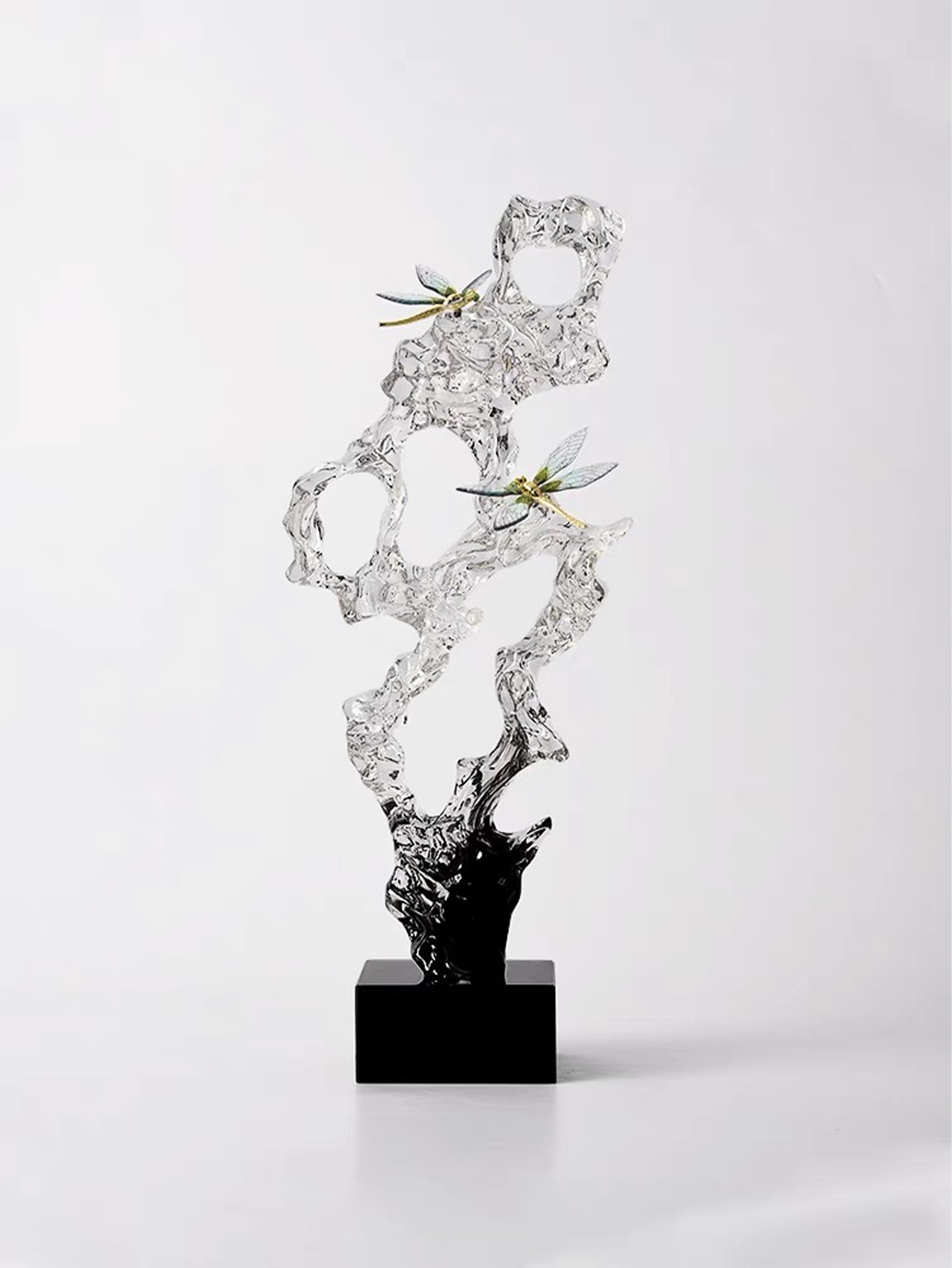 Frozen Resin Crystal Metal Merge Decor Object
