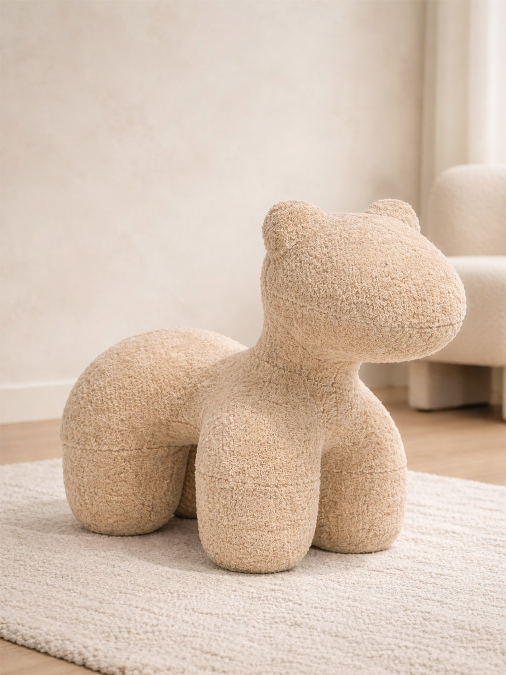 Élio Big Pony Boucle Stool - Beige