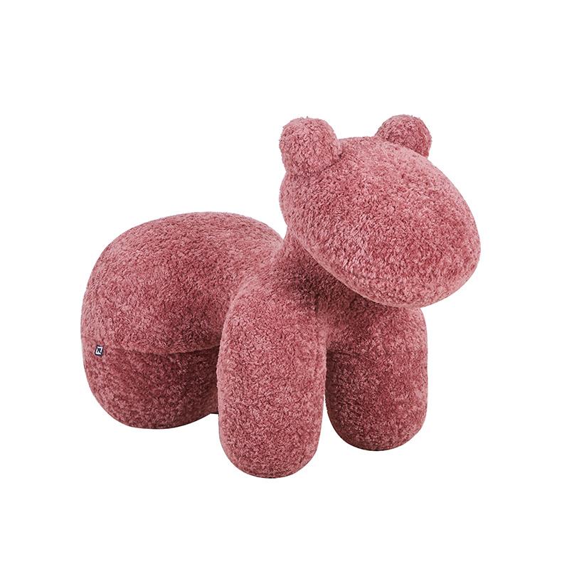 Élio Big Pony Boucle Stool - Dusty Rose Pink